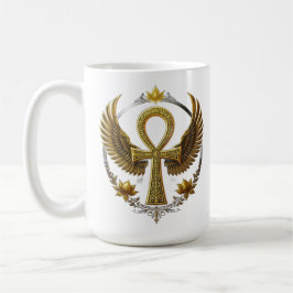 Majestic Ankh Power Sacred Egyptian Heritage コーヒーマグカップ