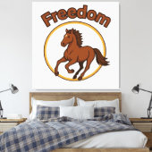 **Majestic Arabian Horse in the Golden Desert** キャンバスプリント (インサイチュ (寝室))