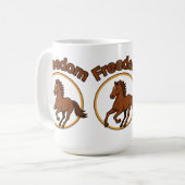 **Majestic Arabian Horse in the Golden Desert** コーヒーマグカップ (正面左)