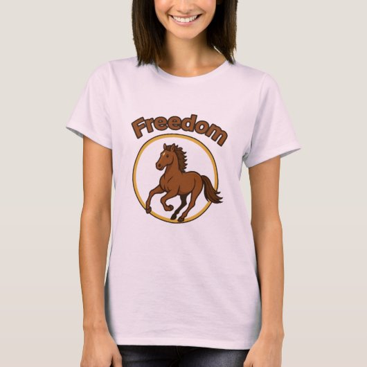 **Majestic Arabian Horse in the Golden Desert** Tシャツ (正面)
