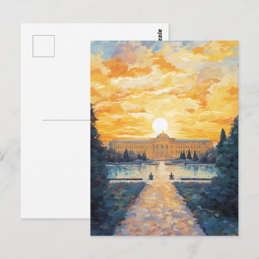 Majestic Austrian Palace at Sunset  ポストカード (正面/裏面)
