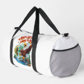 Majestic Bald Eagle With Fresh Fish on Rocky Perch ダッフルバッグ (右コーナー)