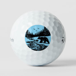 Majestic Bear by the Pond Golf Balls ゴルフボール