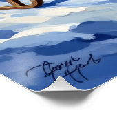 Majestic Bernese Mountain Dog Alpine Christmas ポスター (コーナー)