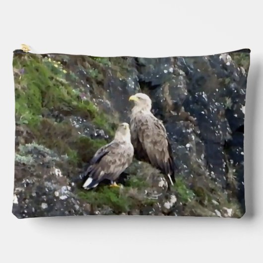  Majestic Bird of Prey White Tailed Eagle Pair  アクセサリーポーチ (正面)