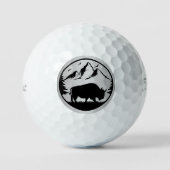 Majestic Bison Silver Accent Golf Balls ゴルフボール (正面)