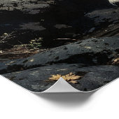 Majestic Black Stallion Forest Wall Art ポスター (角)