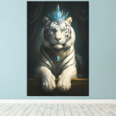 Majestic Blue Crown White Tiger · Fine Art Canvas キャンバスプリント (インサイチュ (ウッドフロア))