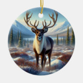 Majestic Caribou Keepsake セラミックオーナメント (正面)