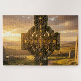 Majestic Celtic Stone Cross Jigsaw Puzzle ジグソーパズル