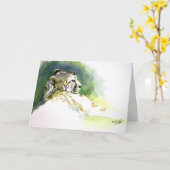 Majestic Cheetah Folded Card カード (黄色い花)