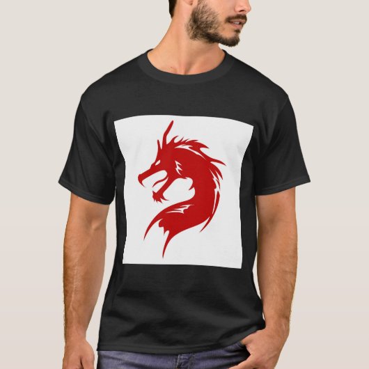 Majestic Chinese Dragon – Mythical Power T-Shirt Tシャツ (正面)