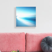 Majestic Coastal Cliffs with Surreal Sand Reflect キャンバスプリント (インサイチュ (リビング))