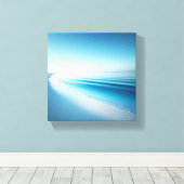 Majestic Coastal Cliffs with Surreal Sand Reflect キャンバスプリント (インサイチュ (ウッドフロア))