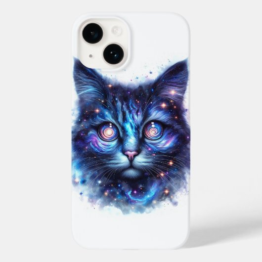 Majestic Cosmic Galaxy Cat - Nebula Space Fantasy  Case-Mate iPhoneケース (裏面)