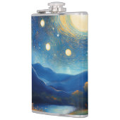 Majestic Cottage Under Moon Flask フラスク (左)