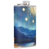 Majestic Cottage Under Moon Flask フラスク (右)