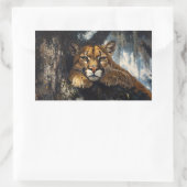 Majestic Cougar in Forest 長方形シール (バッグ)