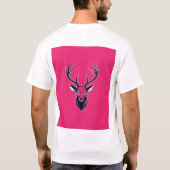 Majestic Deer Head Logo design. Tシャツ (裏面)