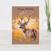 Majestic Deer in a Field of Wildflowers カード (正面)