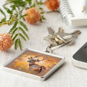 Majestic Deer in a Field of Wildflowers キーホルダー (側面)