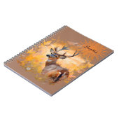 Majestic Deer in a Field of Wildflowers ノートブック (左側)