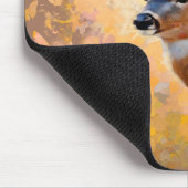 Majestic Deer in a Field of Wildflowers マウスパッド (コーナー)