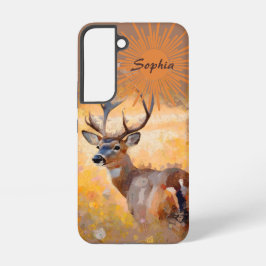 Majestic Deer in a Field of Wildflowers Samsung Galaxy S22ケース
