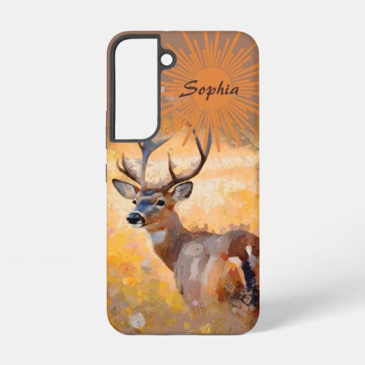 Majestic Deer in a Field of Wildflowers Samsung Galaxyケース (裏面)