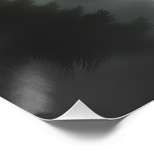 Majestic Deer in Misty Forest – Tranquil Wildlife  ポスター (コーナー)