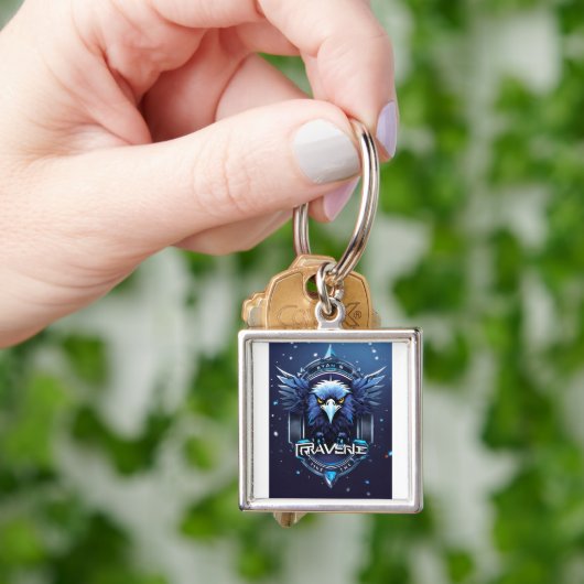 Majestic Eagle Emblem Keychain – Bold & Powerful S キーホルダー (手)