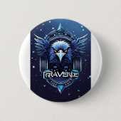 Majestic Eagle Logo Button – Bold & Powerful Desig 缶バッジ (正面)