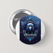 Majestic Eagle Logo Button – Bold & Powerful Desig 缶バッジ (正面&裏面)