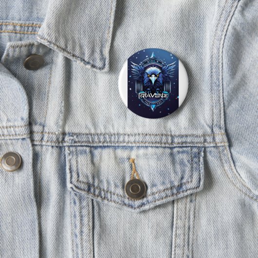 Majestic Eagle Logo Button – Bold & Powerful Desig 缶バッジ (インサイチュ)