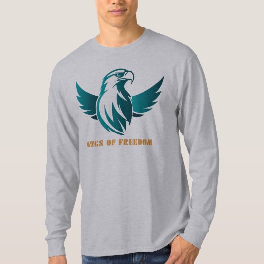 Majestic Eagle Logo T-Shirt - Teal 'Wings of Freed Tシャツ (正面)
