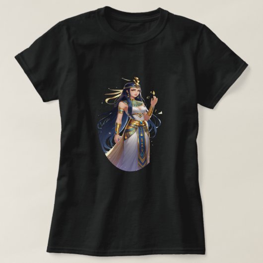 Majestic Egyptian Queen – Premium Anime Style  Tシャツ (デザイン正面)