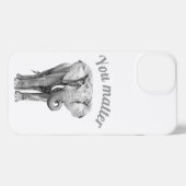 Majestic Elephant Sketch Phone Case iPhoneケース (裏面横)