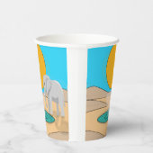 Majestic Elephant Sunset Lake Whimsical Cups 紙コップ (右)