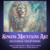 Majestic Fantasy Lion King Decoupage 薄葉紙