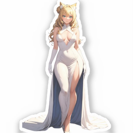 Majestic Feline Princess Anime Concept シール (正面)