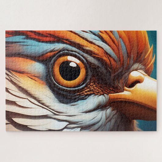 Majestic Fiery Bird Portrait - Intense Close-Up ジグソーパズル (横)