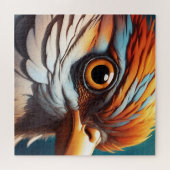 Majestic Fiery Bird Portrait - Intense Close-Up ジグソーパズル (横)