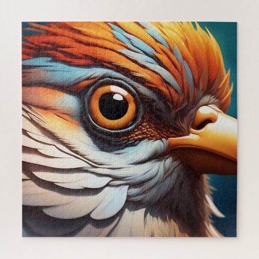 Majestic Fiery Bird Portrait - Intense Close-Up ジグソーパズル (縦)