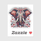 Majestic Floral Elephant - Boho Tribal Sticker シール (シート)