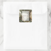 Majestic Forest Ancient Tree Gold Frame Landscape スクエアシール (バッグ)