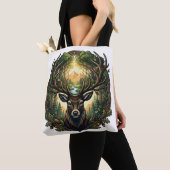 Majestic Forest Stag Nature Wildlife Art トートバッグ (クローズアップ)