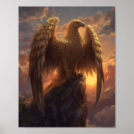 Majestic Golden Eagle Fantasy – Mythical Phoenix ポスター