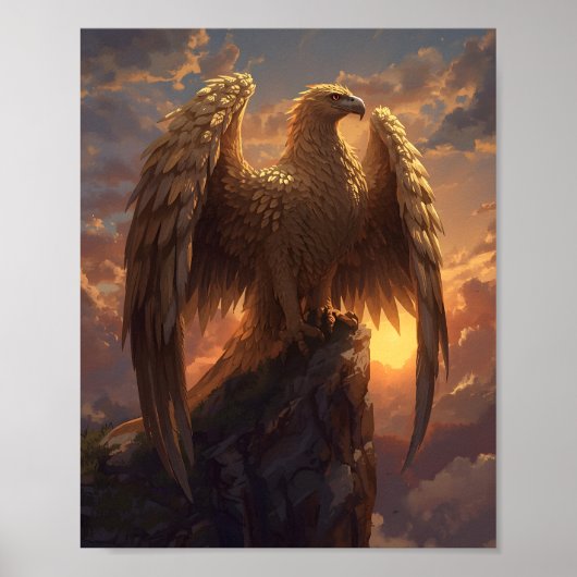 Majestic Golden Eagle Fantasy – Mythical Phoenix ポスター (正面)