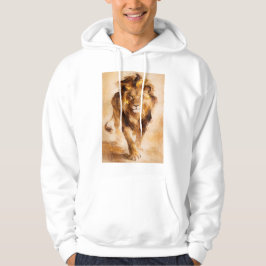 Majestic Golden Lion Abstract Painting Luxury Art パーカ