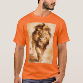 Majestic Golden Lion Abstract Painting Luxury Art Tシャツ